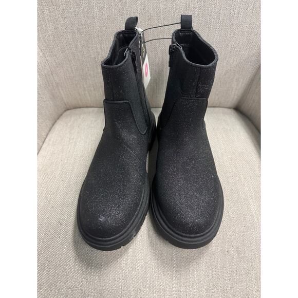 NWT Girls Art Class Black Sparkly Priyanka Zipper Booties - Size 4 - Picture 2 of 4